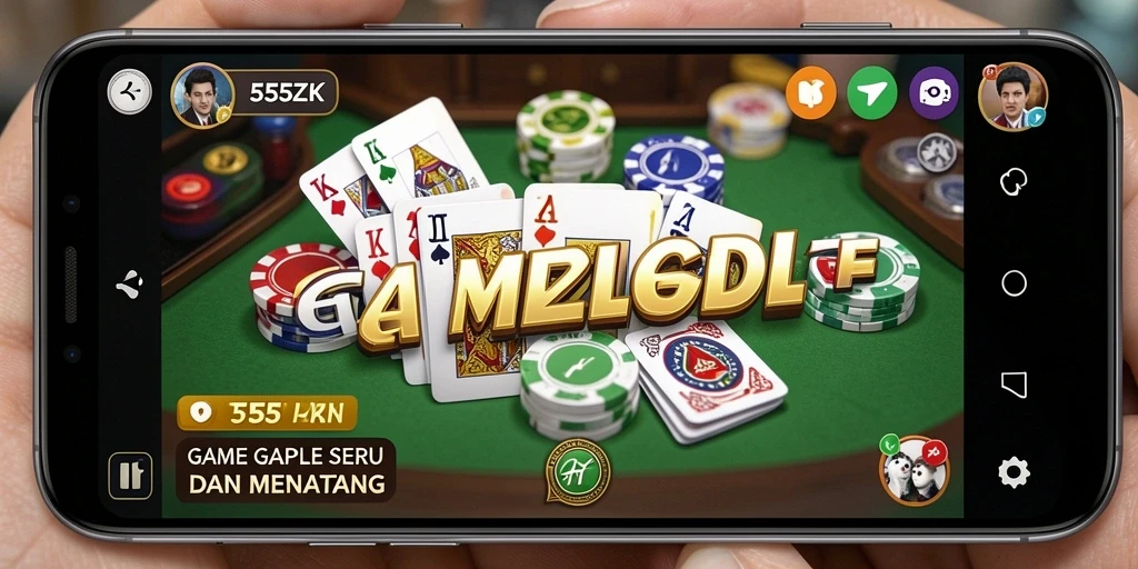 Tampilan gameplay Gaple yang menarik dan interaktif di 555ZK.