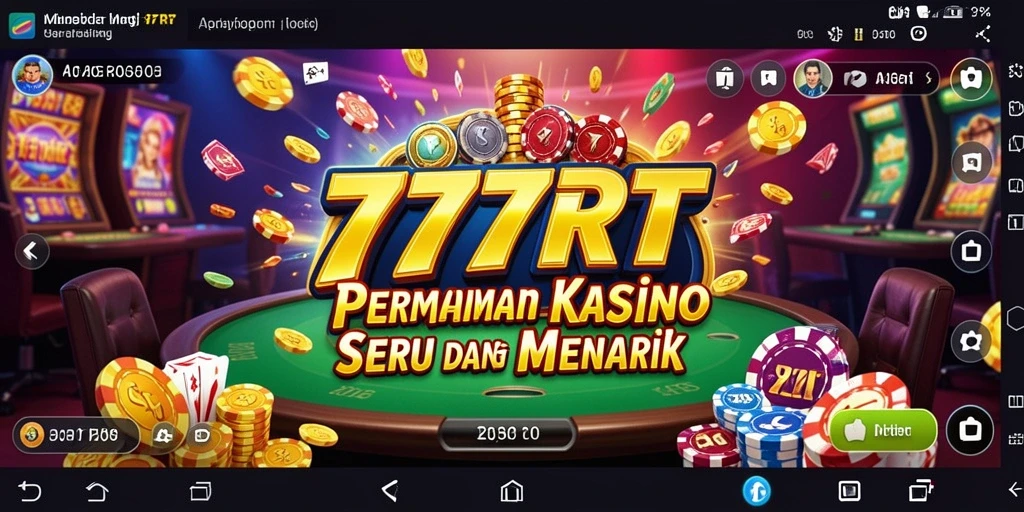 Tampilan gameplay seru dalam aplikasi Kasino 777RT.