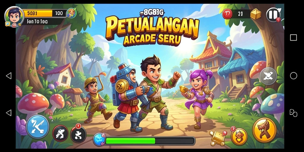 Tampilan gameplay seru dari 8G8G yang menggugah semangat.