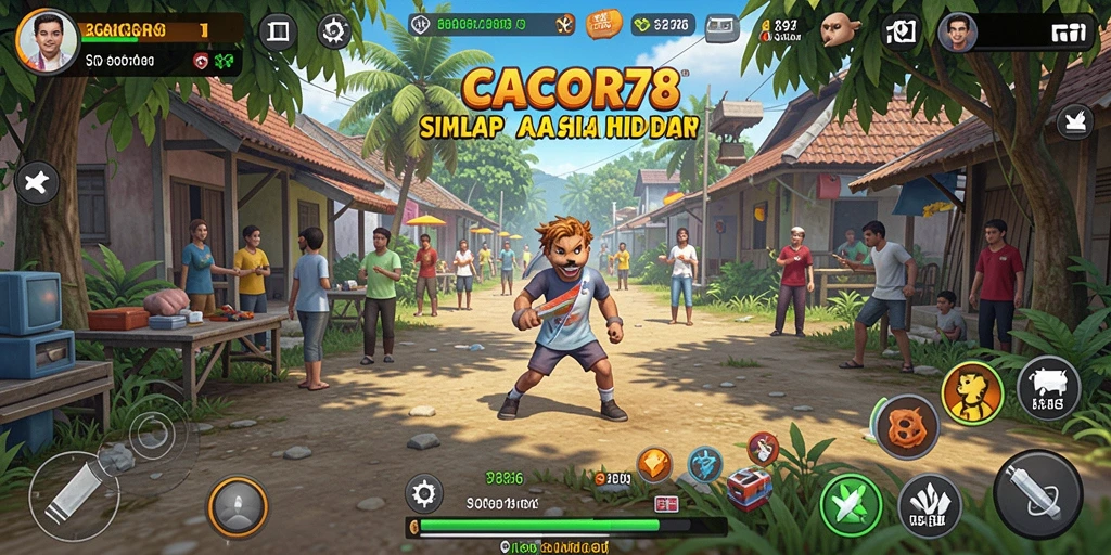 Tampilan gameplay menarik dari CACOR78 yang penuh dengan interaksi.