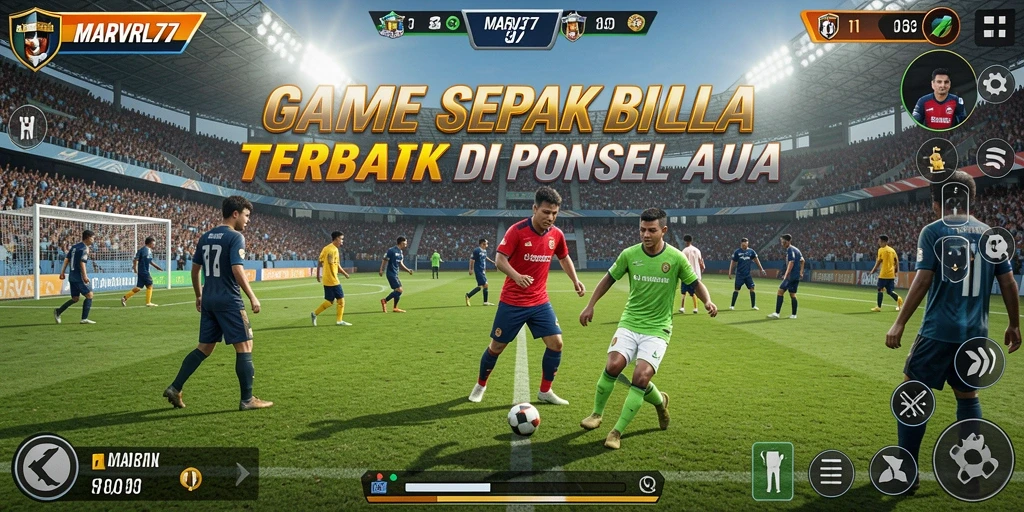 Gambaran permainan sepak bola yang seru dan mendebarkan.
