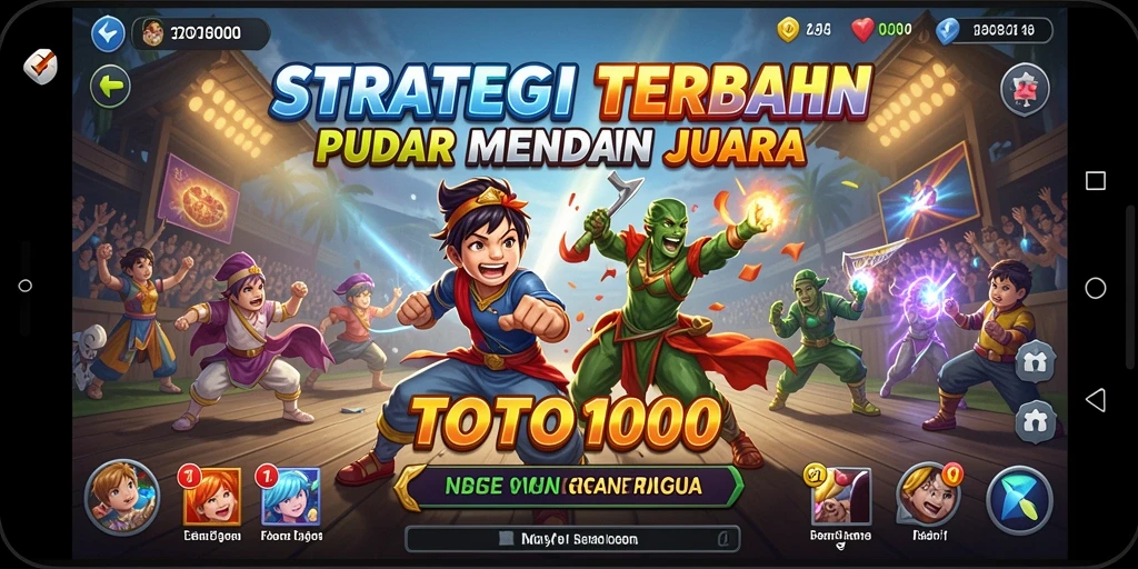 Tampilan gameplay TOTO1000 yang menegangkan dan strategis.