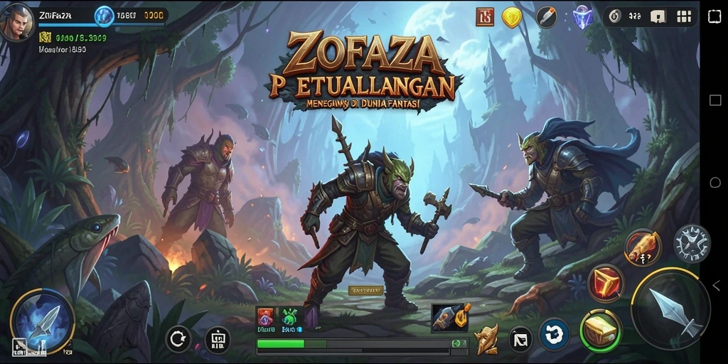 Tangkapan layar gameplay ZOFAZA yang menunjukkan aksi petualangan yang menegangkan.